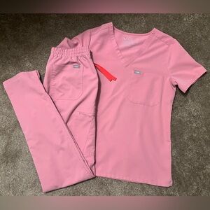 Chalk pink FIGS scrubs